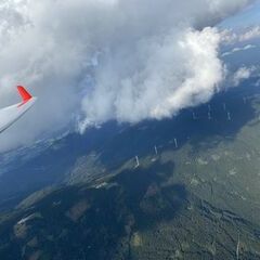 Flugwegposition um 15:36:11: Aufgenommen in der Nähe von Gemeinde Stanz im Mürztal, Österreich in 2370 Meter